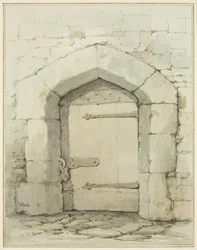 Old Arch and Doorway in Tower Lane opposite Vestry of St John