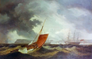 A Brixham trawler running into Torbay, early 19th century