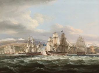 H.M.S. Caledonia Chasing the French Squadron into Toulon
