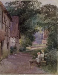 Children Feeding the Chicks