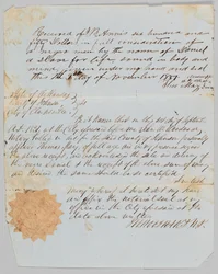 Bill of Sale for a Man Named Daniel to Jerome B. Annis