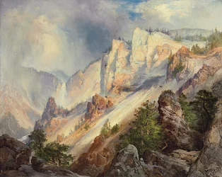 A Passing Shower in the Yellowstone Canyon