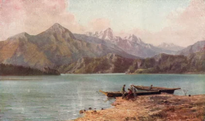 The Cascade Mountains (color lithograph)
