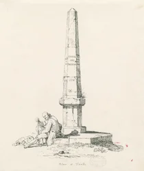 Tixall - Pillar showing Mile Distances