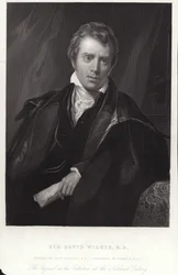 Sir David Wilkie, Scottish painter. Engraving by Francis Holl