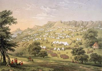 The Camp of the Foreign Legion near Hythe, Kent 1855