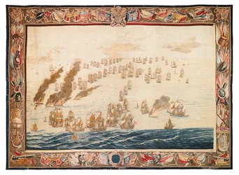 Historical Tapestry of the Battle at Solebay, Mortlake, Designs Attributed to William van de Velde, c.1688