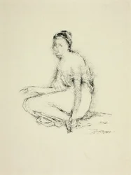 Model Seated on Floor