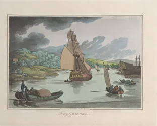Fowey, Cornwall, from Sketches from Nature, 1822