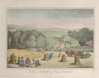 The Seat of M. Mitchell Esq. Hengar, Cornwall, from Sketches from Nature, 1822