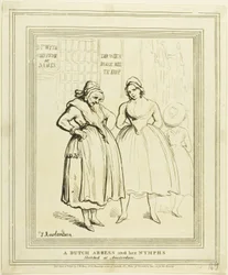 A Dutch Abbess and Her Nymphs Sketched at Amsterdam