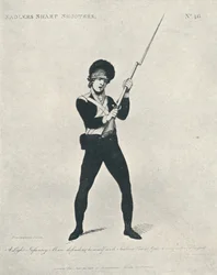 A Light Infantry Man defending himself, 1798 1909