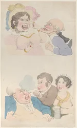 A Man Enticed by a Woman, and Smoking a Customer