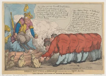 Broad Bottoms in Holland Worshiping Their New King, July 23, 1806
