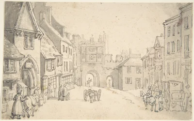 City View with Medieval Gate (perhaps York)