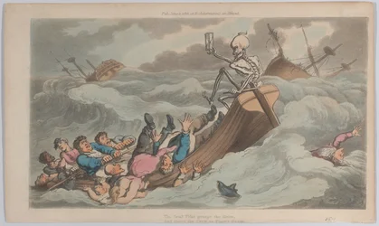 Death Turned Pilot from The English Dance of Death, vol. II, pl. 9, June 1, 1815