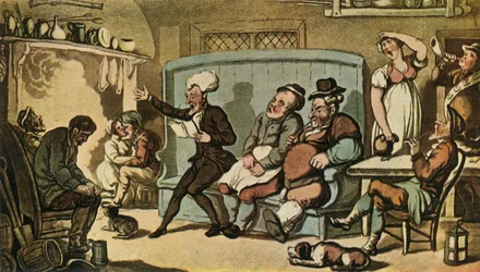 Dr. Syntax Reading His Tour in the Kitchen of the Dun Cow