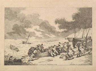 Embarking from Brighthelmstone to Dieppe, from Imitations of Modern Drawings