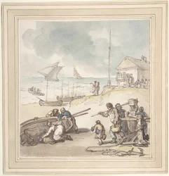 Figures by the Seashore