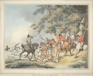 Fox-Hunting [set of six]: 3. The Death of the Fox