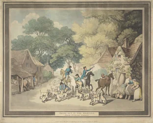 Fox-hunting: Going Out in the Morning. Scene near Windsor Forest