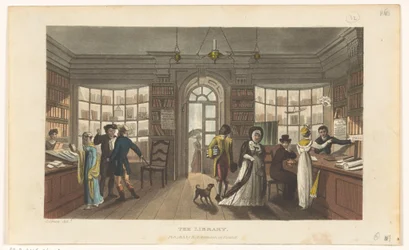 Interior of a Lending Library