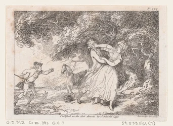 Joseph Hastens to Rescue Fanny from Imminent Danger, from The Adventures of Joseph Andrew, 1792