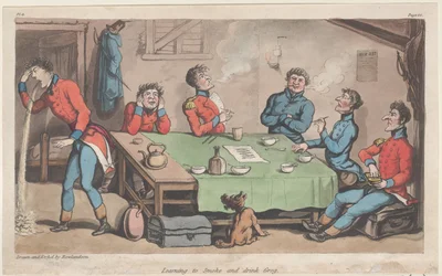 Learning to Smoke and Drink Grog, from The Military Adventures of Johnny Newcome