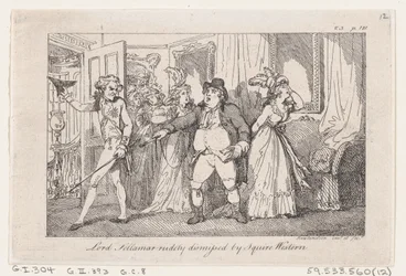 Lord Tellamar Rudely Dismissed by Squire Western, from The History of Tom Jones, a Foundling, 1792
