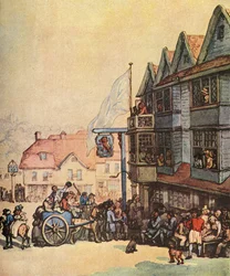Market Day Outside the Old Red Lion at Greenwich