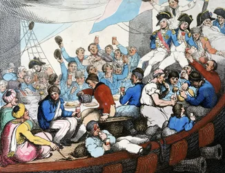 Napoleonic Wars, Egyptian Campaign: Admiral Horatio Nelson Celebrates Victory in the Battle of the Nile, August 1798