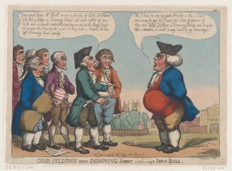 Odd Fellows from Downing Street Complaining to John Bull, June 4, 1808