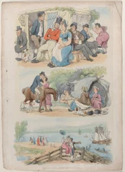 Plate 4: Recruiting, from World in Miniature, 1816