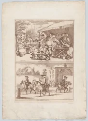 Pot Fair Cambridge, and, The College Gate, 1780-90