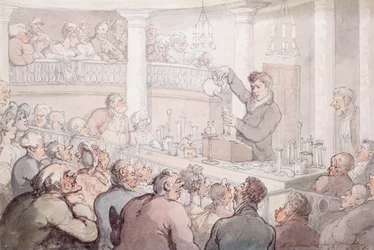 Professor F. Accum Lecturing at the Surrey Institute, London, 1809