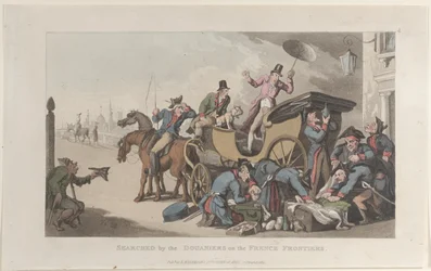 Searched by the Douaniers on the French Frontiers, from Journal of Sentimental Travels