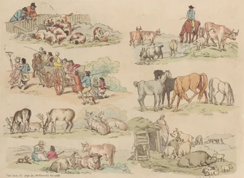 Set of Sixteen: Outlines of Figures and Landscapes