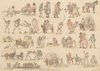 Set of Sixteen: Outlines of Figures and Landscapes