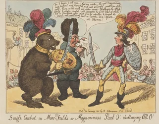 Single Combat, in Moorfields, or Magnanimous Paul O! - Challenging all O! (from: Caricature, vol. 4)