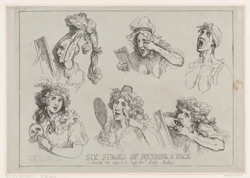 Six Stages of Mending a Face, Dedicated with respect to the Right Hon-ble. Lady Ar