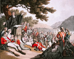 Soldiers Attending Divine Service, circa 1798