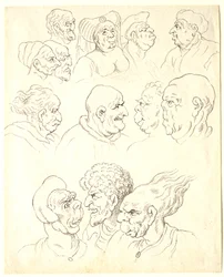 Studies of Grotesque Heads