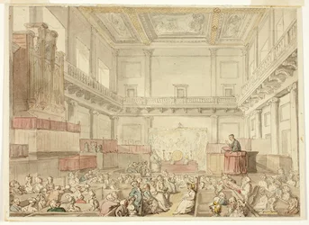 Study for Royal Chapel, Whitehall, from Microcosm of London