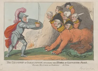 The Champion of Oakhampton, Attacking the Hydra of Gloucester Place, March 15, 1809