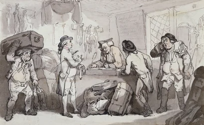 The Coach Booking Office: Thomas Rowlandson and Henry Wigstead Booking Their Passage