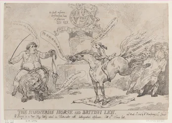 The Hanoverian Horse and British Lion, March 31, 1784
