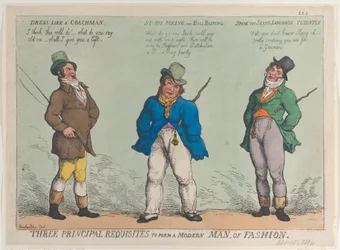 Three Principal Requisites to Form a Modern Man of Fashion, September 15, 1814