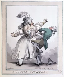 Tighten More - Prints by Rowlandson, in "The corset in art and morals from the 13th to the 20th century" by F. Libron and H. Clouzot