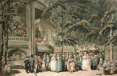 Vauxhall, Engraved by Robert Pollard and Aquatinted by Francis Jukes, Published by John Raphael Smith, 1785