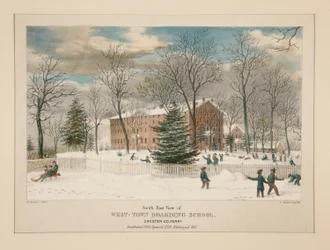 West-Town Boarding School (south east view), Chester Co., Pa.